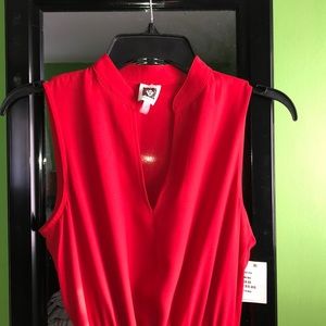 Anne Klein marine red dress
